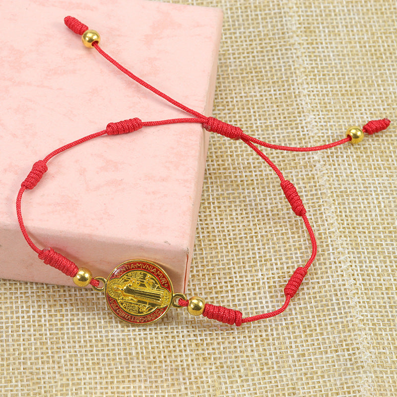 Pulsera de hilo rojo de St. Benedict